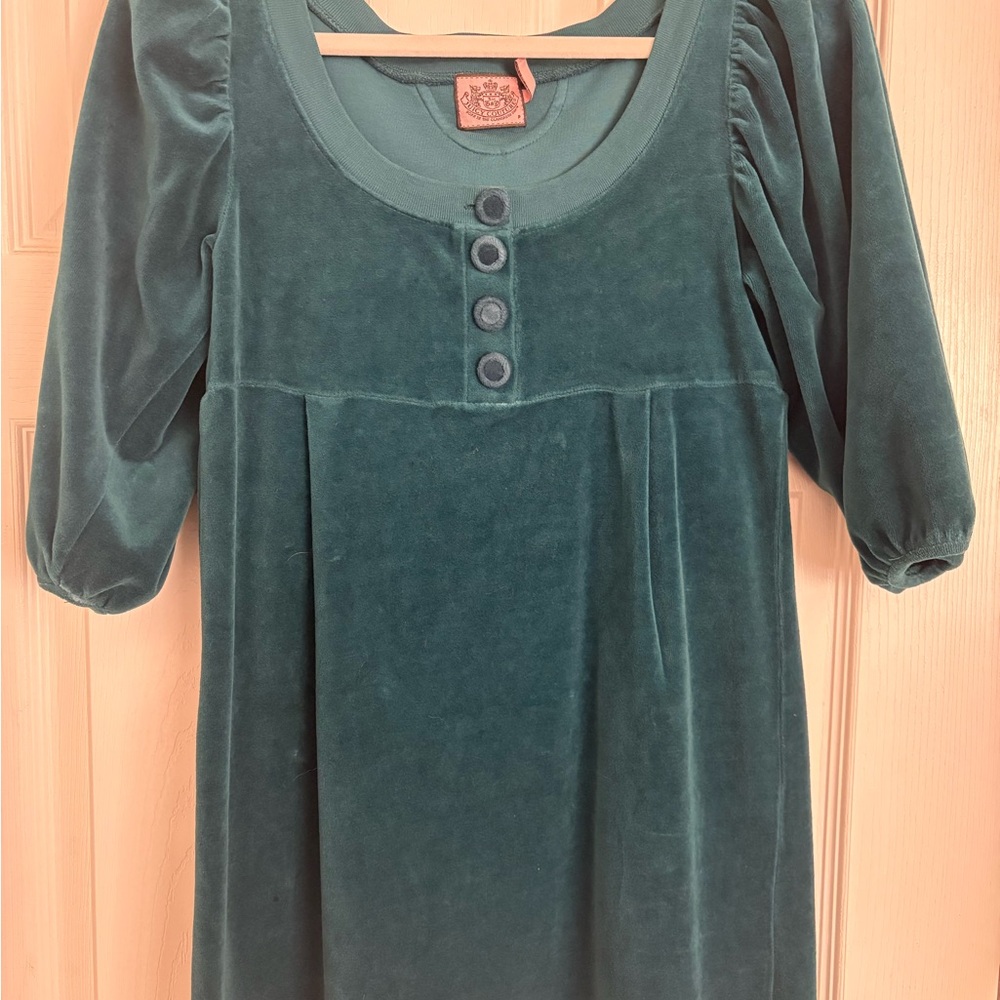 Juicy Couture Teal Velvet Blouse